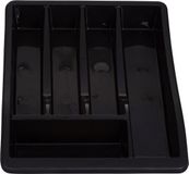 Whitefurze Bestekbak/keuken organizer - 5-vaks - Zwart - 30 x 38 x 6 cm