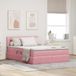 Maison Exclusive - Lit LED avec rangement et matelas, rose, 140 x 200 cm, velours
