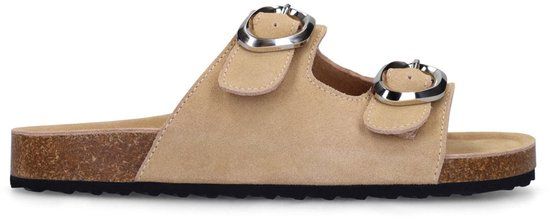Sacha Dames Beige Suède Slippers Maat 39