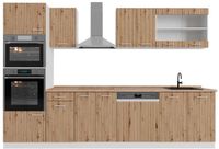 Vicco R-Line Complete keukeneenheid – 300 cm met hoge kast, WB Eik Artisanaal eiken/wit