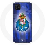 Maniacase Hoesje Samsung Galaxy A22 5G fcp porto blauwe achtergrond portugal