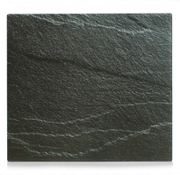 ZELLER Schiefer - Zwart - 56x50cm - Glas