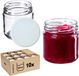 KADAX Kleine inmaakpotten, 200 ml, jampotten, diameter 66 mm, kleine potten voor honing en specerijen, luchtdichte potten, weckpotten, ronde potten (10 stuks, wit)