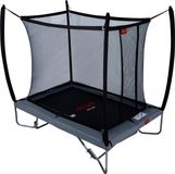 Avyna Pro-Line trampoline 213 - 275x190cm + Royal Class Veiligheidsnet & gratis Trapje - Grijs