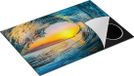Chefcare Inductie Beschermer Golf bij Zonsondergang - 75x50 cm - Afdekplaat Inductie - Kookplaat Beschermer - Inductie Mat