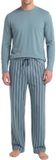 Ammann Heren pyjama Mix & Match goblin Blue Gestreept Lange mouw 100% Katoen XXL