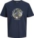 JACK&JONES JJHONOLULU SHAPE TEE SS CREW NECK LN Heren T-shirt - Katoen - Maat XL - Navy Blazer