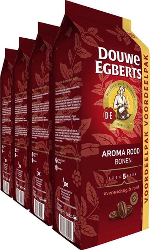 Douwe Egberts Aroma Rood Koffiebonen Voordeelpak - 4 x 1000 gram