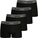 Athena - Set van 4 boxershorts voor heren, Ecopack zwart, XL