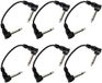 Hosa CFS-106 gitaarpatchkabel (gevormd, rechthoekig), 6 inch (6 pack), zwart