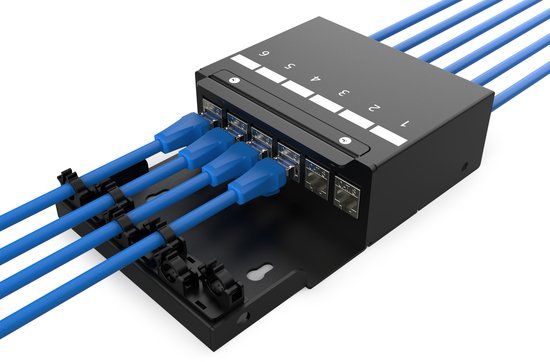 Digitus DN-93708-6 RJ45-moduledrager Keystone Zonder connectoren 1 stuk(s)