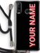 Case Company Huawei P30 Lite Hoesje met Koord - Namecase - Zwart TPU Back Cover