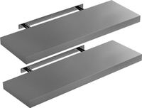 Casaria Wandplank – 2 St. 70 cm 15kg Belastbaar – Grijs mat