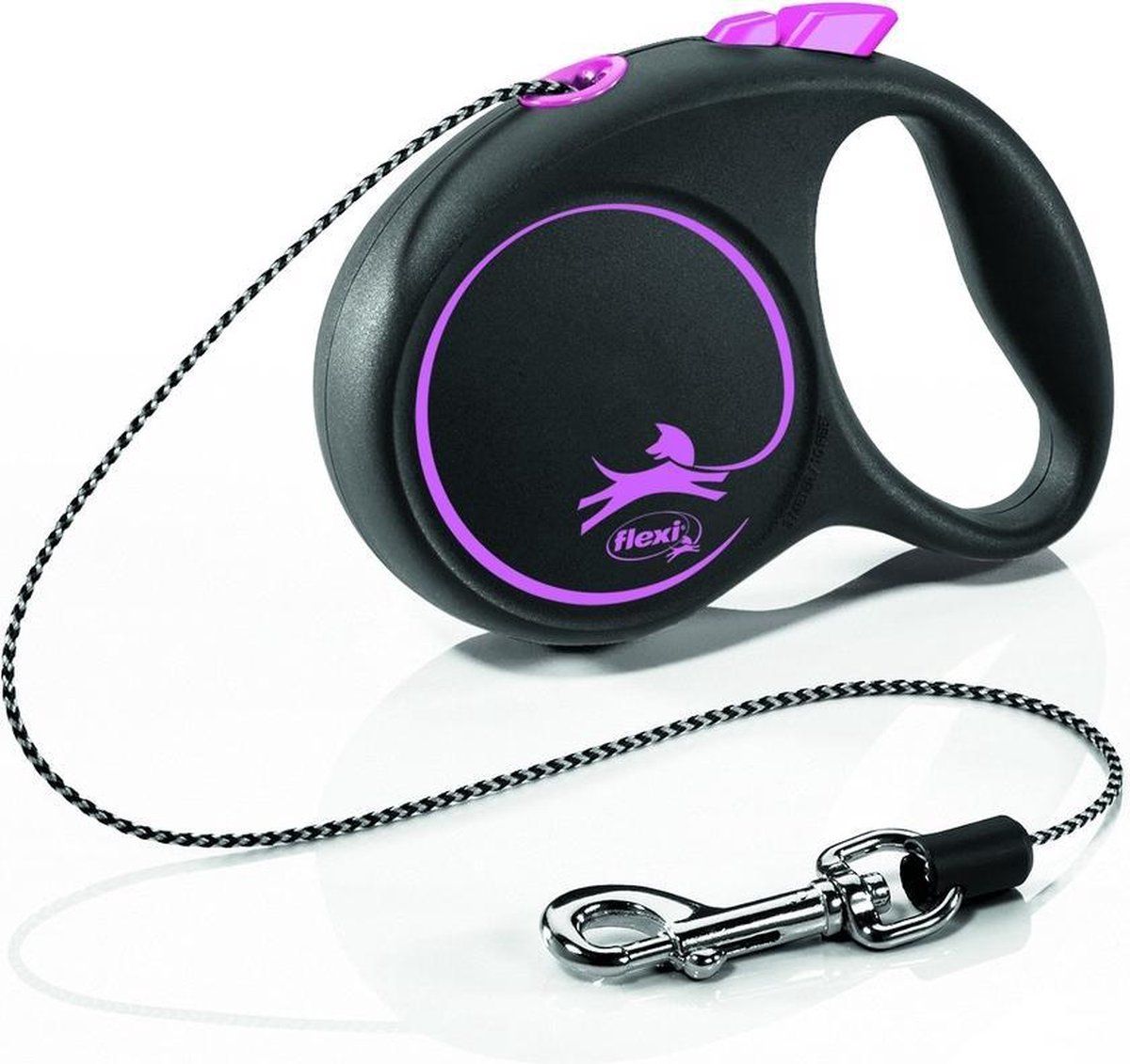 Flexi Rollijn Black Design Cord Roze - 3 meter - Roze