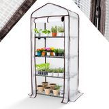 AREBOS Premium foliekas met 4 etages, Kweekkas Vroege kas 70 x 50 x 158 cm