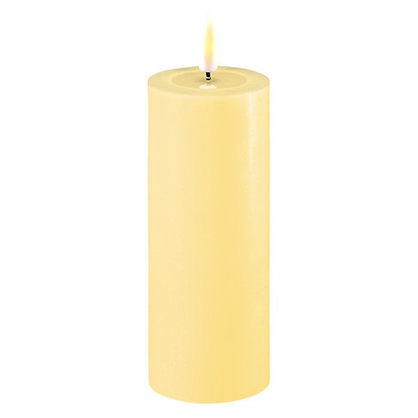 LED Candle 5 x 12.5 cm | Yellow | 3D Flame | Deluxe HomeArt