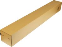 Raadhuis verzendkoker - 860x105x105mm - A0 - vierkant - bruin - 10 stuks