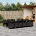 Maison Exclusive - Ensemble de jardin d'extérieur, 13 pièces, avec coussins, noir, en polyrotin