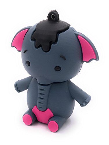 H-Customs Olifant blauw USB Stick Flash Drive 8GB - 32GB USB 3.0 - Blauw