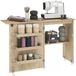 HOMCOM Naaitafel - Spaanplaat - 117x40x77,5cm - Natuurlijk hout
