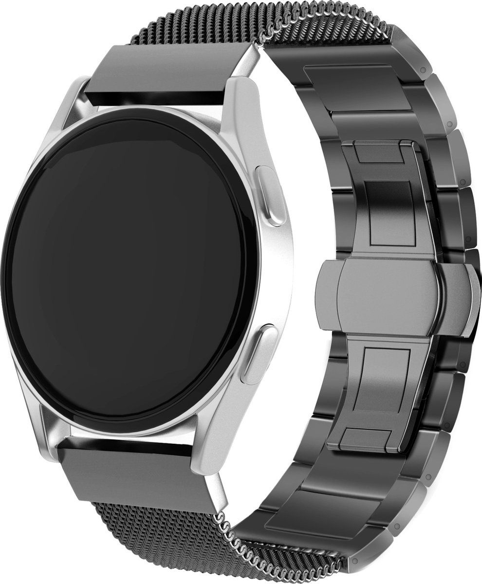 Strap-it Polar Vantage M stalen Milanese band - zwart