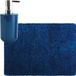 MSV Badkamer Droogloop Tapijt/Matje - Langharig - 50 x 70 cm - Inclusief Zeeppompje - Donkerblauw
