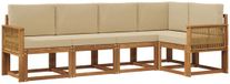 vidaXL Hoek loungeset 5-delig Polyester Naturel et Beige