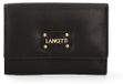 Lancetti Portefeuille femme cuir véritable noir fermeture à pression