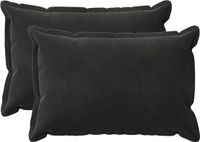vidaXL - Kussensloop - 2 stuks - Hout - Zwart - 50 x 75 cm - Fluweel