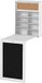 Table murale pliante avec tableau noir, blanc
