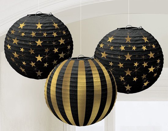 Partywinkel Hollywood Lampionnen 24cm 3 stuks