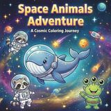 Space Animals Adventure: A Cosmic Coloring Book: Adorable Space Animal Coloring Book for Kids Ages | Rockets, Planets, Astronaut Animals & Fun Galaxy Adventures