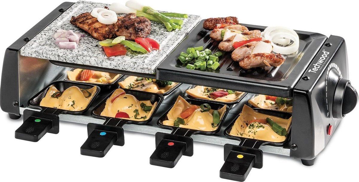 Techwood Gourmetset TRGP-880 3-in-1 - Zwart
