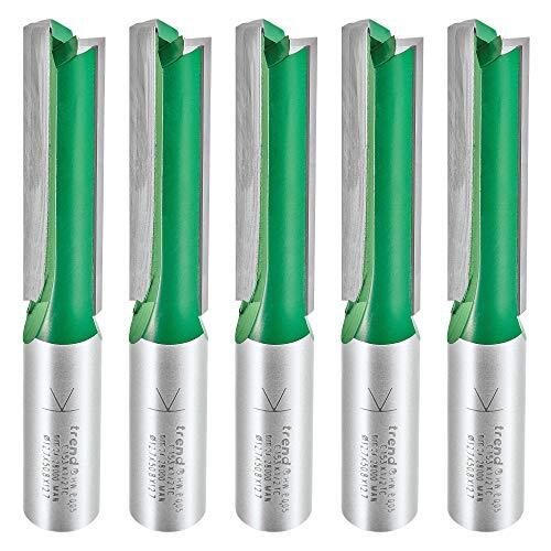 TREND Trend CraftPro Keukenmontage werkblad freesfrees, 1/2 inch schacht, 12,7 mm snijdiameter & 50 mm snijlengte, pak van 5, wolfraamcarbide getipt, CR/KFP/5