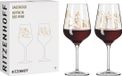 Unyqoos® Verre à vin en cristal pour vin rouge, 500 ml – Set de 2 »Sagengold Nr.1« avec un motif mythologique or rose, or véritable