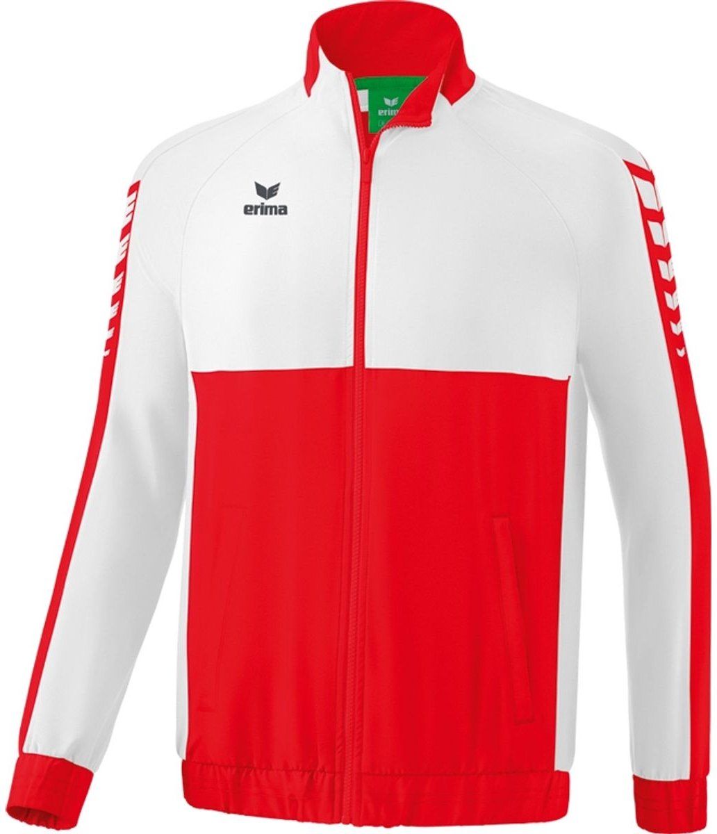 Erima Six Wings Presentatiejack Kind Rood-Wit Maat 128