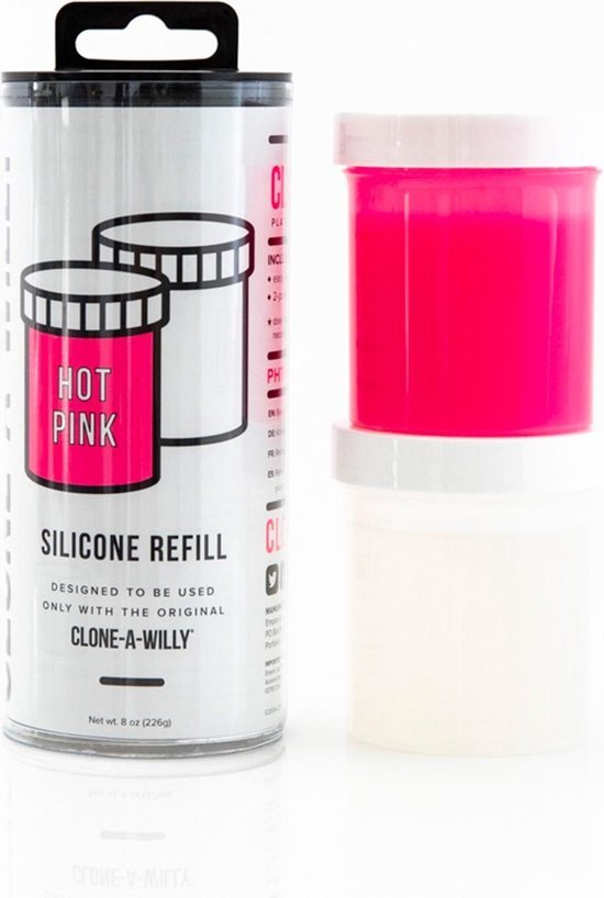 Clone-a-Willy Clone-A-Willy - Refill Glow in the Dark Hot Pink Silicone