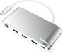 Hama USB-C Laptop Docking Station - HDMI, USB, Ethernet, VGA - Silver/White