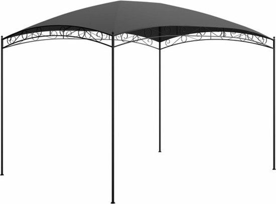 vidaXL Prieel Antraciet 3x4m Staal & Stof 180 g/m²