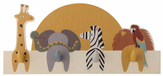 Bloomingville Mini - Animal Coat Rack with 4 Hooks - Brown - Wall Mounted