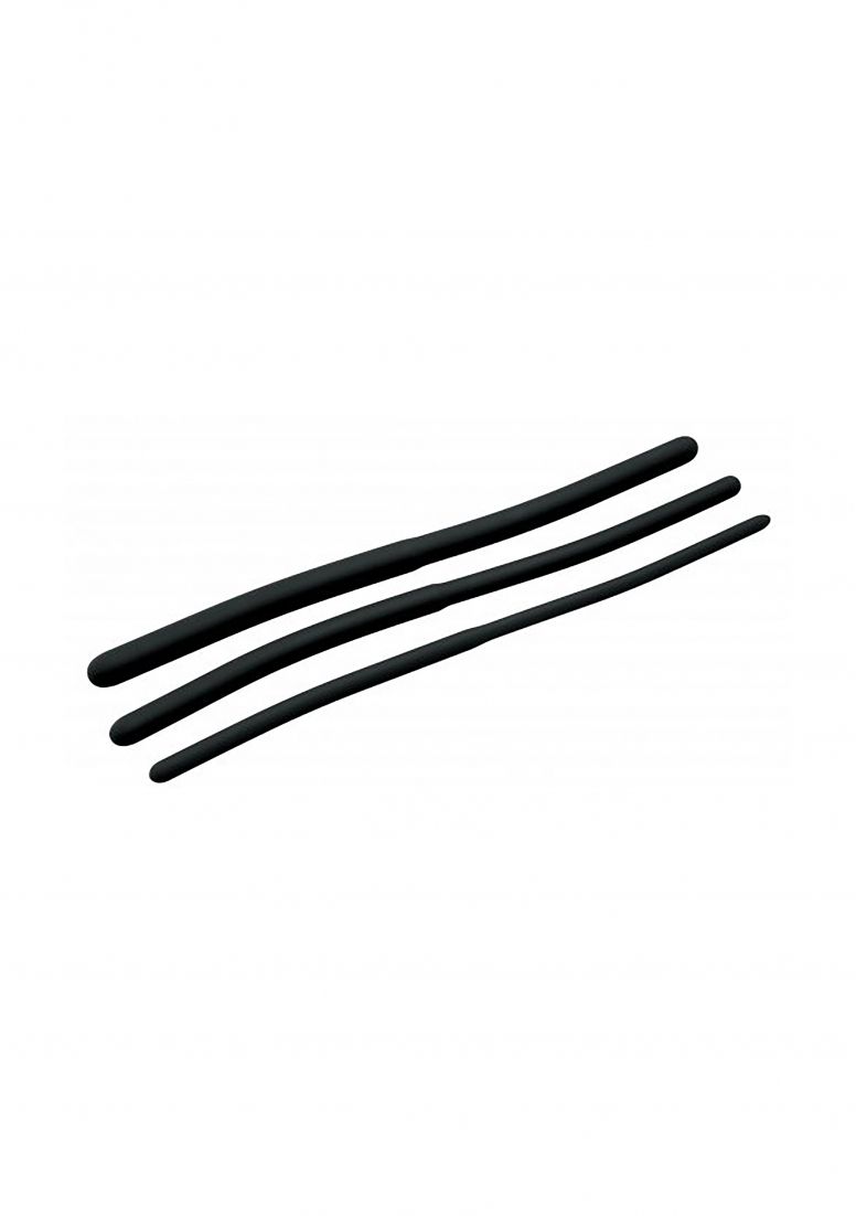 Mistress Silicone Urethral Sound Trainer Set - Zwart