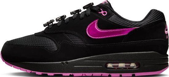 NIKE AIR MAX 1 PREMIUM Unisex Sneakers - Black Pink - Size 42