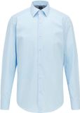 Hugo Boss BOSS Joe regular fit overhemd - popeline - blauw - Strijkvriendelijk - Boordmaat: 38