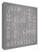 Wordy Art Premium Box Canvas met massief voorpaneel in Word Search Design voor de Gin Lover - 25 x 25 x 3cm (klein), zacht grijs
