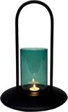 XLBoom Blaze Medium Bougeoir - Noir/Vert - 25,5 cm