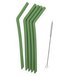 Smikkels - Herbruikbare siliconen rietjes XL - Groen - Inclusief schoonmaakborstel