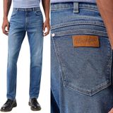 WRANGLER, jeans pour homme, coupe droite, RIVER, taille 32, longueur 32, bleu