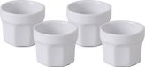 Urban Living kleine kommetjes/serveer schaaltjes - ivoor wit - keramiek - set 4x stuks - D5.5 cm