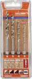 Alpen 603002100 Hout-spiraalboorset 4-delig 3 mm, 4 mm, 5 mm, 6 mm 1/4 (6.3 mm) 1 set(s)