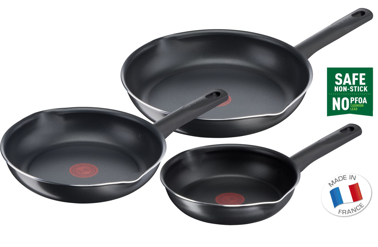 Tefal Day by Day ON Pannenset - 3-delig (20/24/28 cm) - Zwart